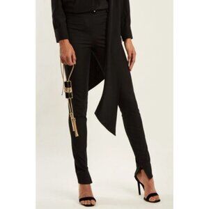 Roland Mouret $638 Navy Mortimer Trousers Size US16 UK20 Stretch Skinny High End